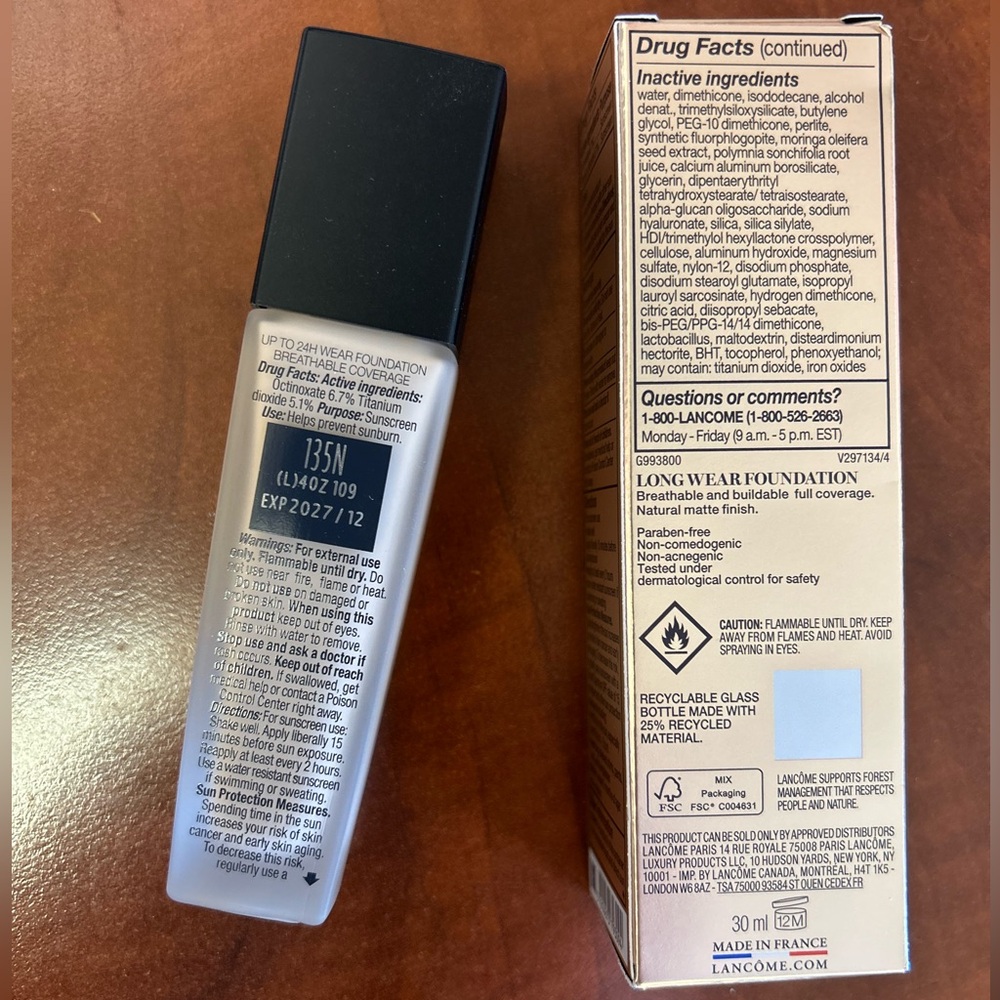 NWT Lancome Teint Idole Ultra Wear Foundation in Shade 135N - Picture 5 of 16
